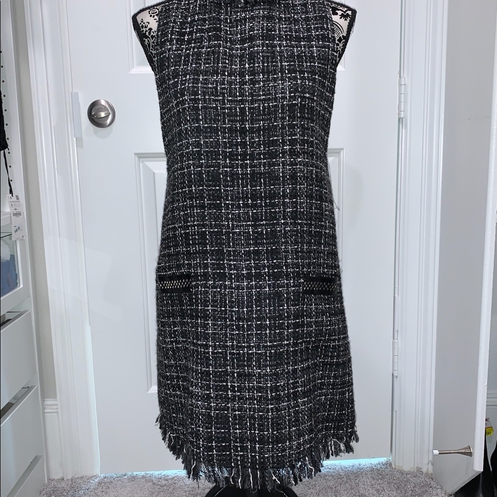 NWT Zara Chanel-esque Tweed Dress Sz M